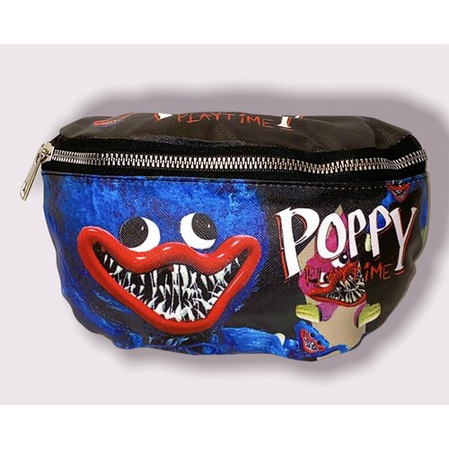 фото Сумка поясная poppy, черный, желтый