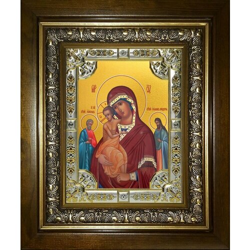Икона Трех Радостей Божией Матери икона божией матери трех радостей рамка с узором 14 5 16 5 см