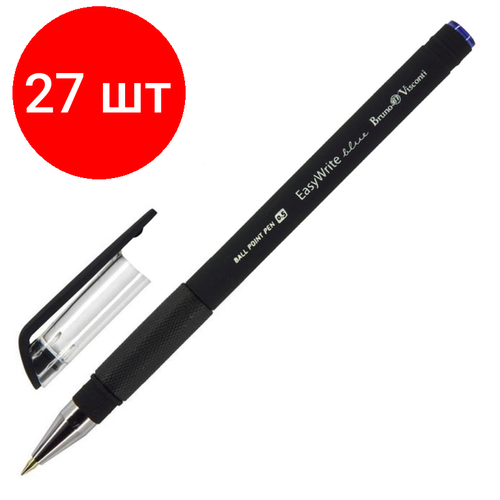 Комплект 27 штук, Ручка шариковая неавтомат. EasyWrite Blue, 0.5мм, син, манж, 20-0051