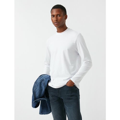 фото Лонгслив koton, размер m, белый