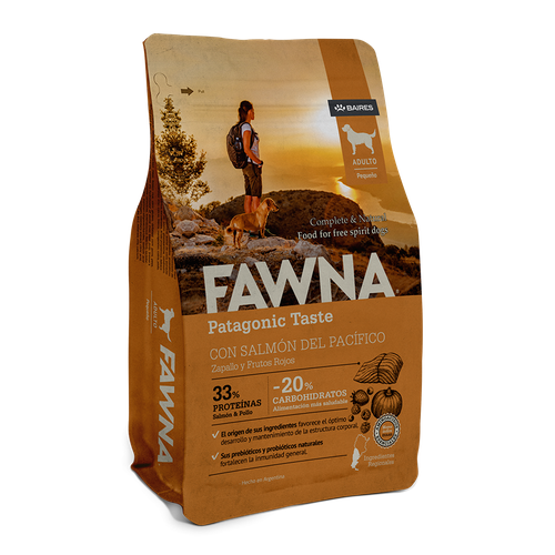 Fawna сухой корм для взрослых собак мелких пород лосось, тыква, красные ягоды