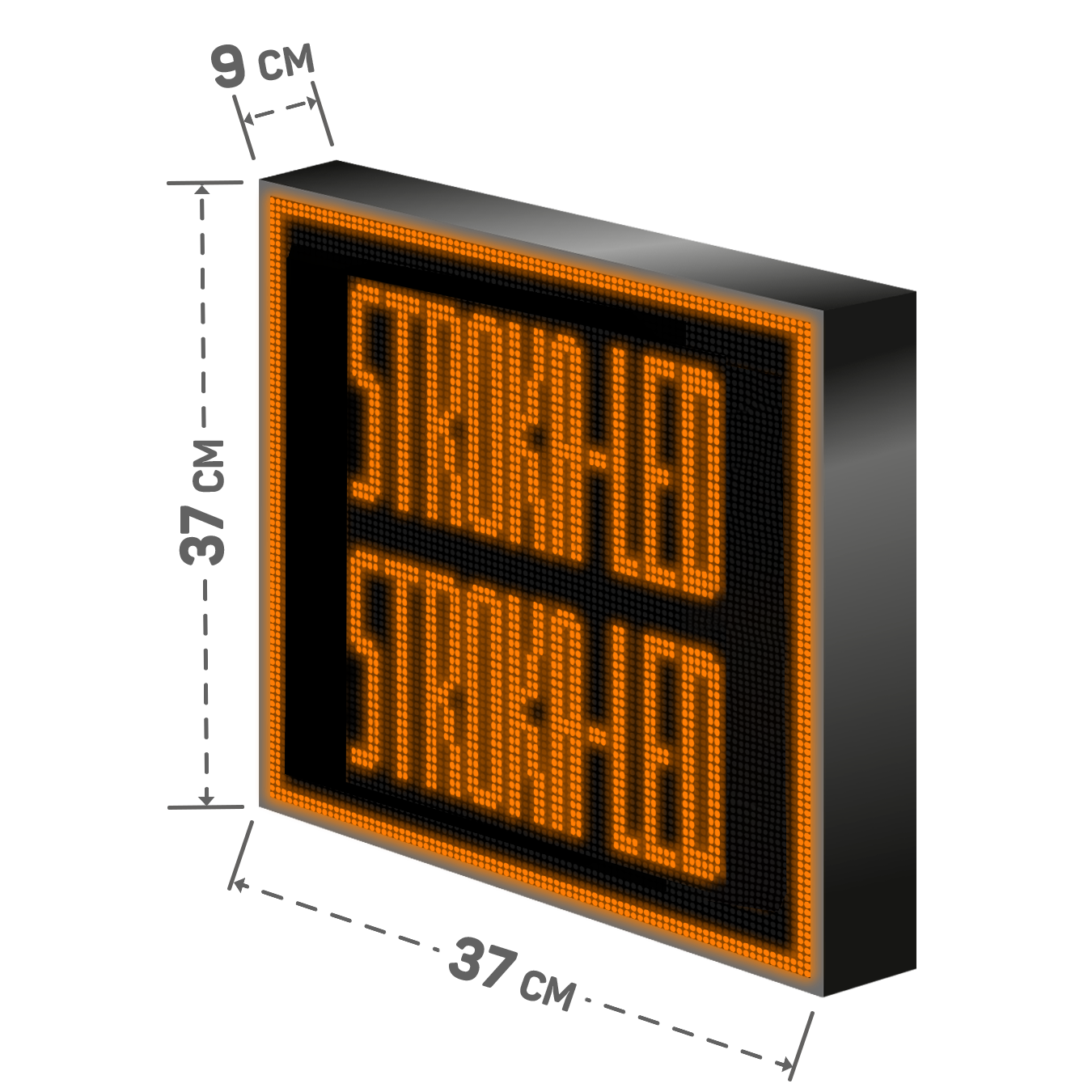 Бегущая строка/ Led /рекламная вывеска/ панель/37х37см