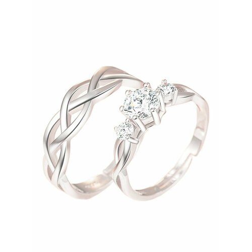 фото Кольцо, циркон, искусственный камень, серебряный нет бренда