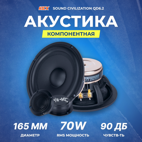 2-компонентная акустика Kicx Sound Civilization QD 62 1619200₽
