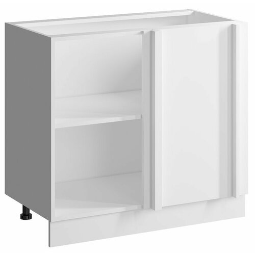 Угловой напольный шкаф Нева кухня 90х50х82см без ящиков и зеркал белый 5800₽
