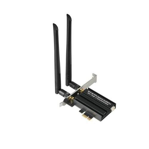Сетевая карта Wi-Fi 6E 2.4GHz 5GHz 6GHz, Bluetooth 5.2 для компьютера PCI-E / Sellerweb F32 pci e адаптер wi fi 6e intel ax210 ax3000 bluetooth 5 2 2 4ghz 5ghz 6ghz