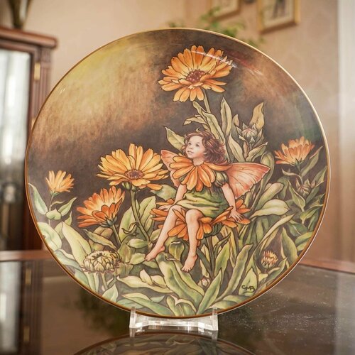 Border тарелка с цветочной феей "The Marigold Fairy", Англия, 1987 год