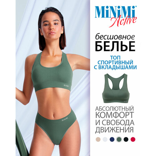 Топ спортивный MiNiMi, размер 46/48 (M/L), зеленый