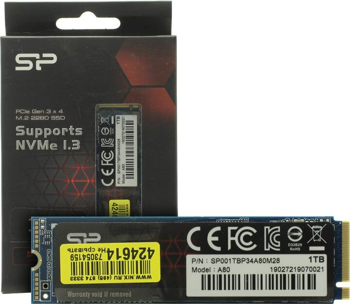 SSD накопитель SILICON POWER M-Series 1Тб, M.2 2280, PCI-E x4, NVMe - фото №19