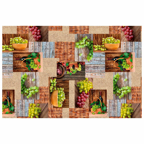 Скатерть пвх мажор 110х135см коричневая арт5372 1757₽