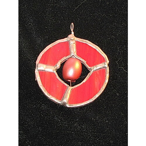 фото Подвеска прайд-витраж, стекло, красный