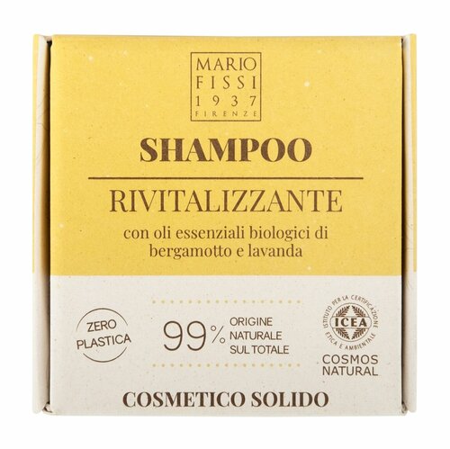 1937 MARIO FISSI Твердый шампунь для волос Rivitalizzante Восстанавливающий С маслами Бергамота и Лаванды, 50 г