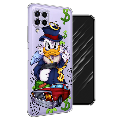 силиконовый чехол scrooge mcduck with a gold chain на samsung galaxy m32 самсунг галакси m32 Силиконовый чехол на Samsung Galaxy M32 / Самсунг M32 Scrooge McDuck with a Gold Chain, прозрачный