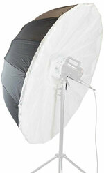 Комплект зонт-софтбокс с отражающим серебряным куполом 165 см и съемным диффузором Fotokvant U-165SO