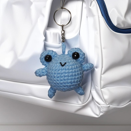 Набор для вязания crochet internet брелок жабка синяя