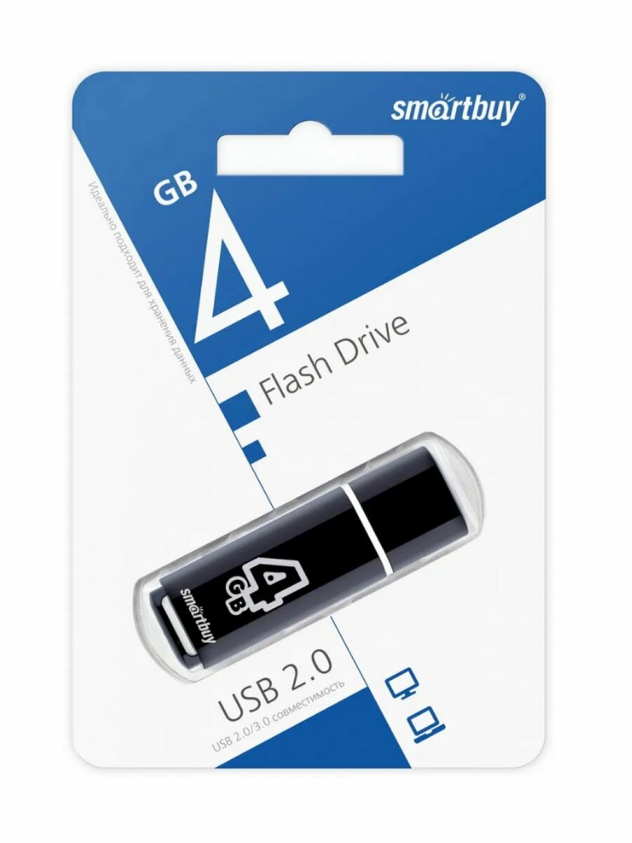 USB флеш накопитель 4GB GLOSSY SERIES BLACK