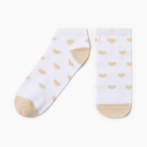 фото Носки tekko, размер 39/40, бежевый, белый