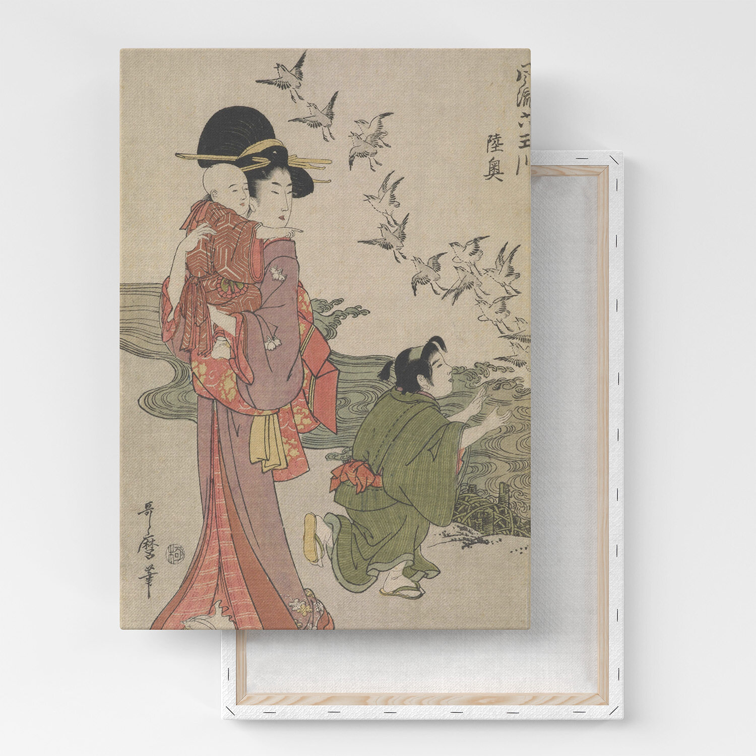 Картина на холсте, репродукция / Китагава Утамаро - Print, from the series / Размер 30 x 40 см
