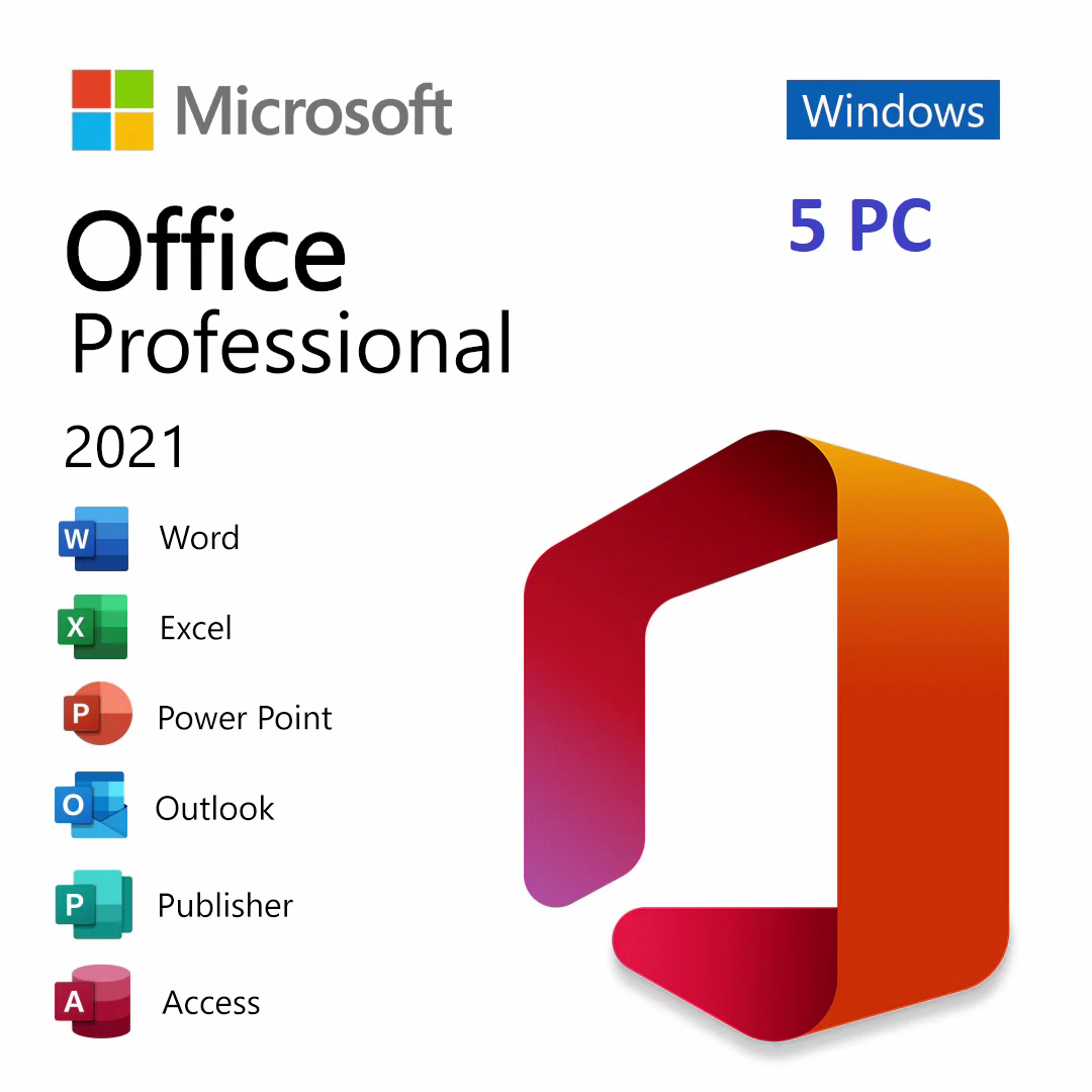 Microsoft Office 2021 Professional Plus на 5 устройств (без привязки к учетной записи)