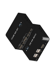 2-портовый HDMI USB KVM-переключатель 4K 60Hz с выносной кнопкой и 2я usb кабелями