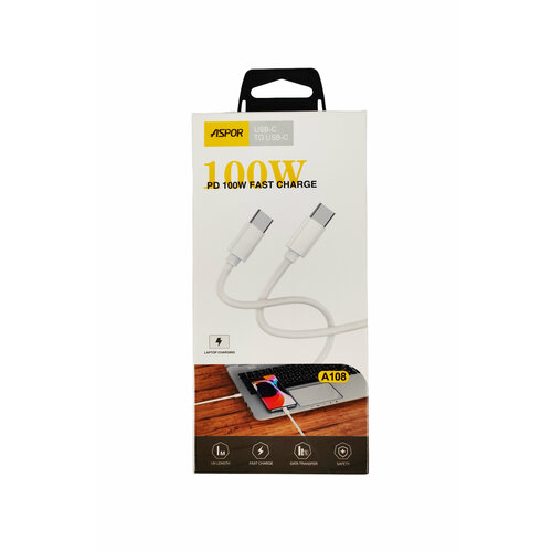 Кабель Type-A ASPOR A108 PD 100W для Type-C (1м)