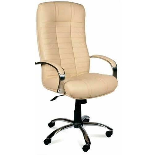 Компьютерное кресло Евростиль Атлант CH офисное, обивка: натуральная кожа, цвет: бежевый