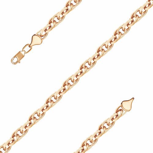 Браслет-цепочка MG, красное золото, 585 проба, длина 19 см.