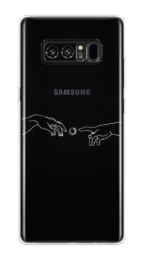 Силиконовый чехол на Samsung Galaxy Note 8 / Самсунг Галакси Ноте 8.0 "Загрузка творения", прозрачный