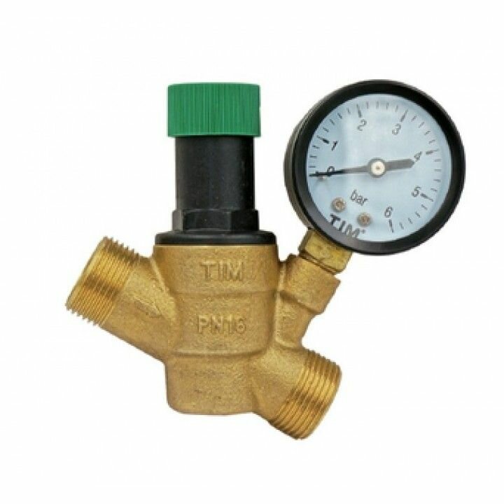 Редуктор снижения давления с манометром TIM BL6823A