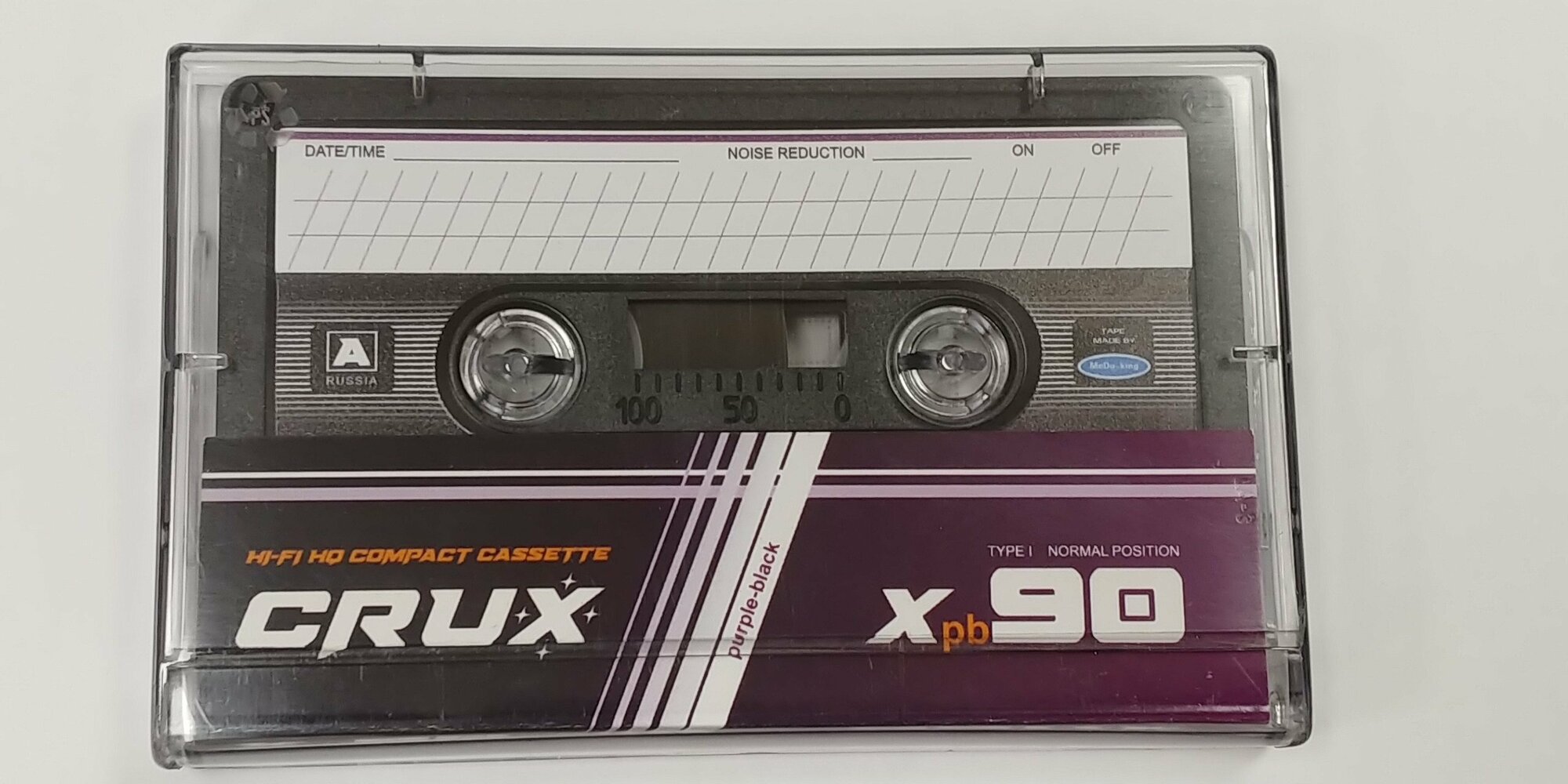 Аудиокассета новая запечатанная Crux X-90 purple-black