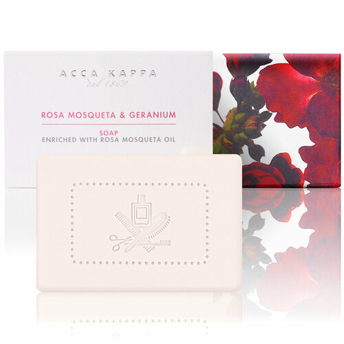 Мыло туалетное твердое Acca Kappa Rosa Mosqueta & Geranium, 150 гр мыло туалетное acca kappa viriginia rose 150 гр