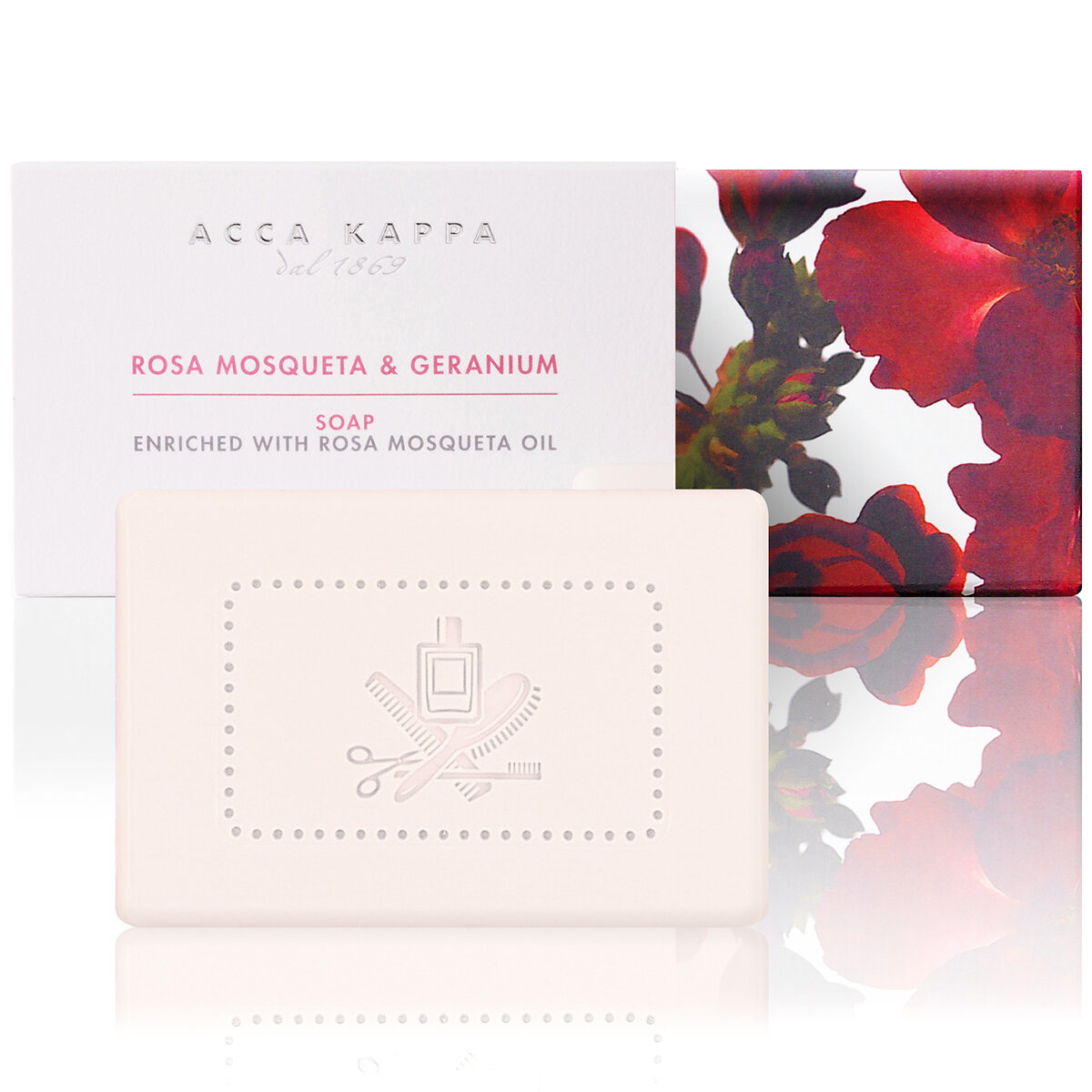 Мыло туалетное твердое Acca Kappa Rosa Mosqueta & Geranium, 150 гр