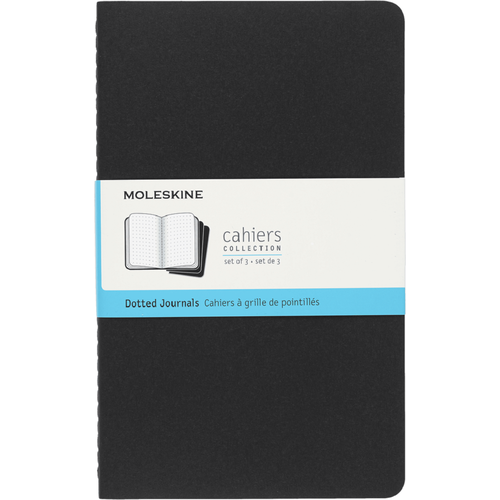 Блокнот в точку Moleskine CAHIER JOURNAL QP319 Large 130х210мм обложка картон 80стр. черный (3шт)