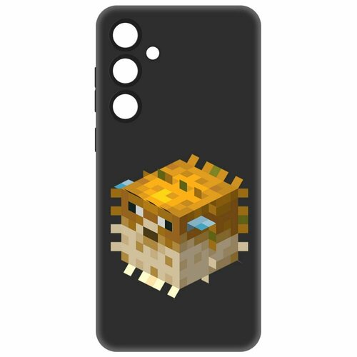 Чехол-накладка Krutoff Soft Case Minecraft-Иглобрюх для Samsung Galaxy A55 5G (A556) черный чехол накладка krutoff soft case minecraft свинка для samsung galaxy a55 5g a556 черный