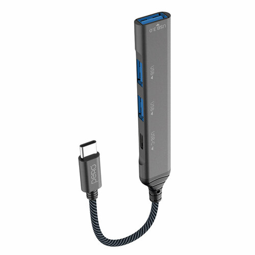 Хаб USB Pero MH03 USB-C - USB-CUSB 302xUSB 20 Grey MH03GR 98400₽