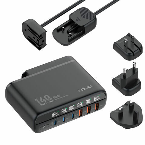 фото Сетевое зарядное устройство LDNIO A6140C GaN Super Fast Desktop Charger 140W