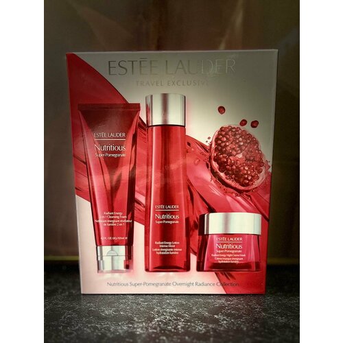 Подарочный набор для женщин Estee Lauder Super Pomegranate Collection средства для умывания estee lauder увлажняющий тоник с комплексом антиоксидантов для здорового сияния лица nutritious super pomegranate