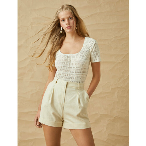 фото Футболка koton, размер xxl, бежевый