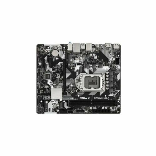 Материнская плата ASRock Soc-1700 Intel B760 2xDDR5 mATX AC`97 8ch(7.1) GbLAN RAID+HDMI+DP