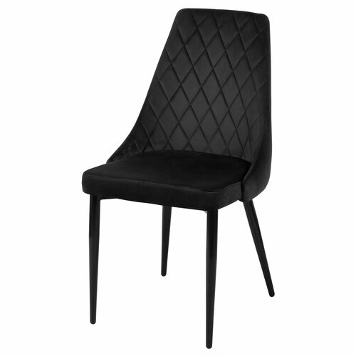 Обеденный стул непал, велюр, черный, 1 шт
