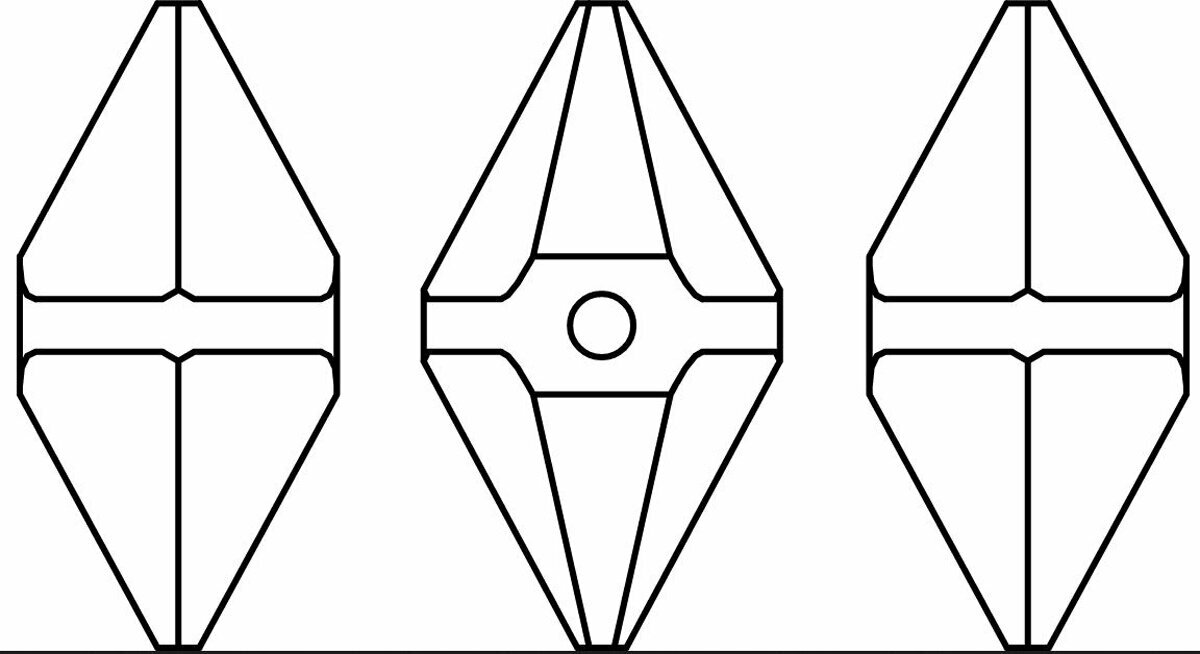 фото Бусина стеклянная 5747 Crystal AB 12 x 6 мм в пакете кристалл цвет синий-зеленый (001 IRIG)