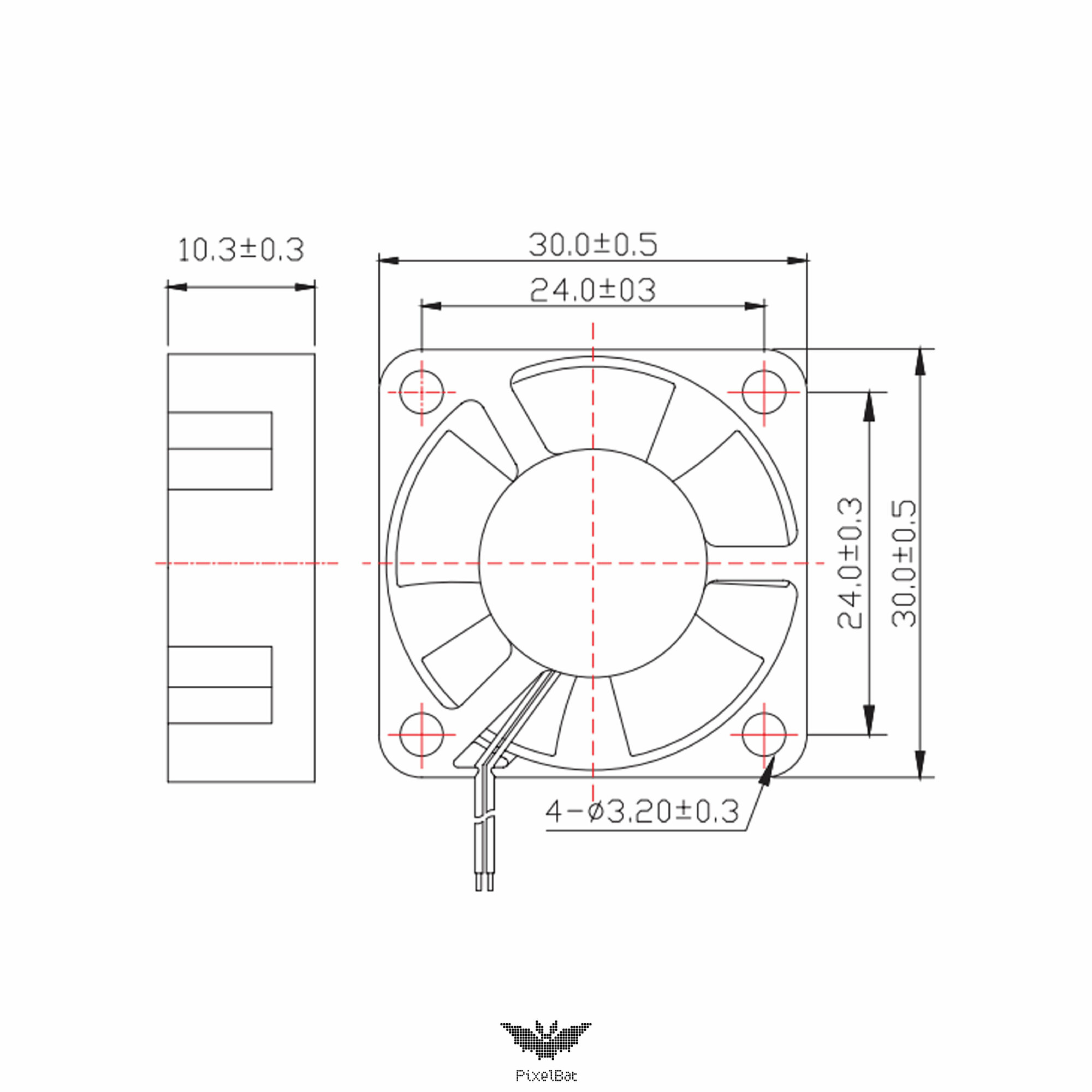 Вентилятор для компьютера 30x30x10 втулка