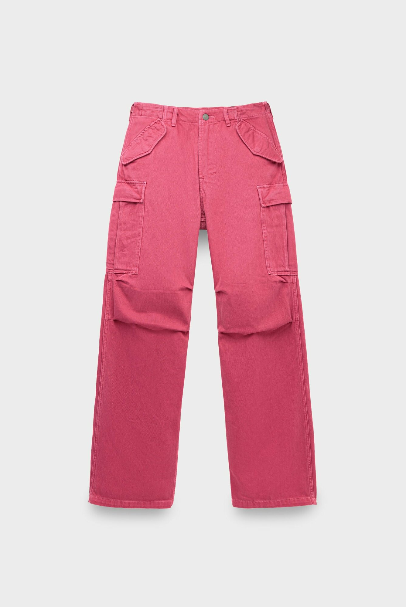 Джинсы Denimist wide leg cargo pant vibrant pink для женщин цвет розовый размер 27