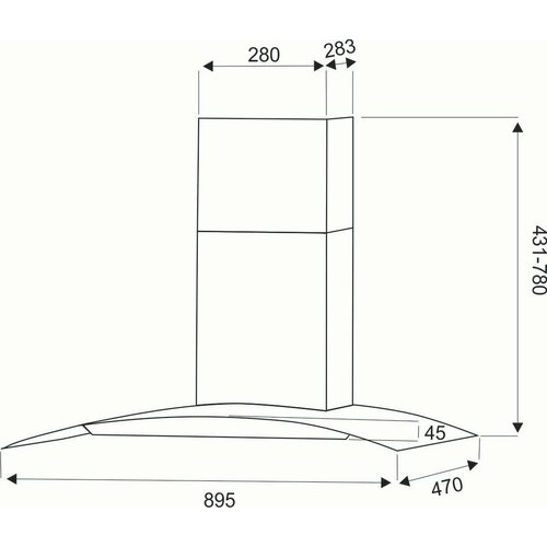 Вытяжка DACH MARTA 90 sensor, нержавеющая сталь