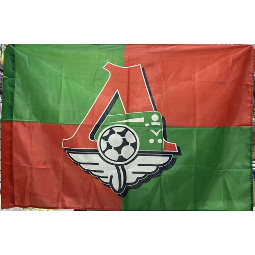 Флаг Локомотив, футбол, материал полиэфирный шелк, размер 90 х 135 см