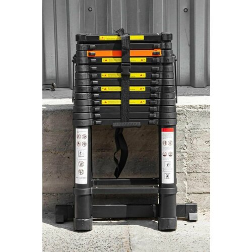 Лестница-стремянка телескопическая алюминиевая двухсекционная 4141м1414ступенек max нагрузка 150кг вес 243кг RockForce RF-UP410-2 32310₽