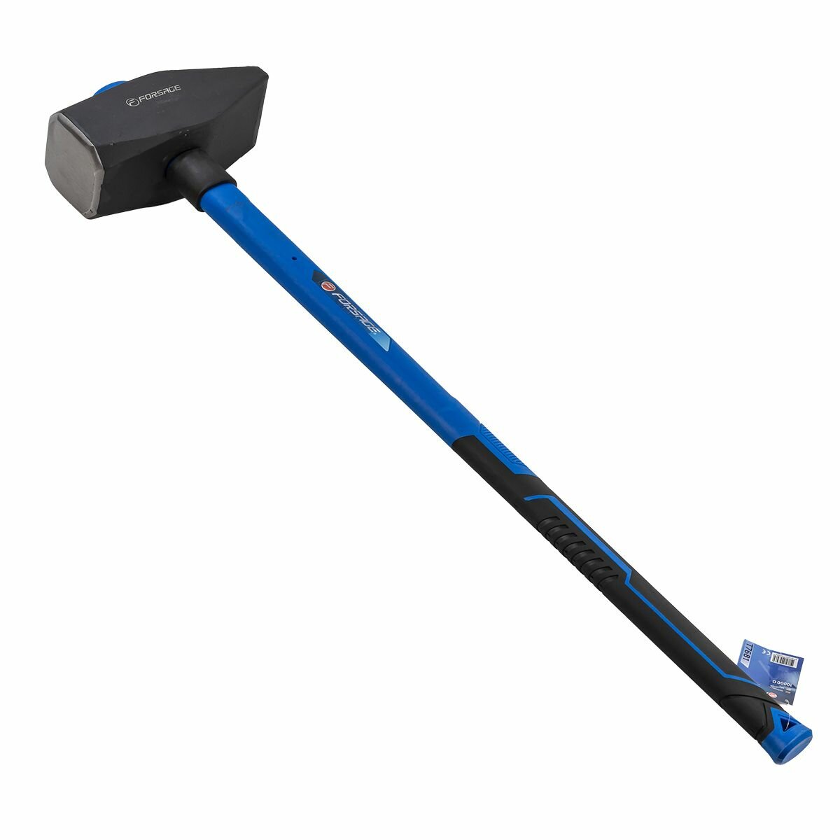 фото Молоток с фиберглассовой ручкой и резиновой противоскользящей накладкой (10000гр, L ручки-800мм) Forsage F-T7681