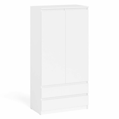 Шкаф-комод два ящика и две дверки Мори МШ900.1 цвет белый, ШхГхВ 90,4х50,4х179,6 см