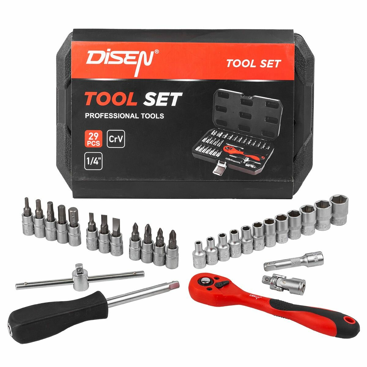 фото Набор инструментов в пластиковом кейсе 142 предмета DS41421-5