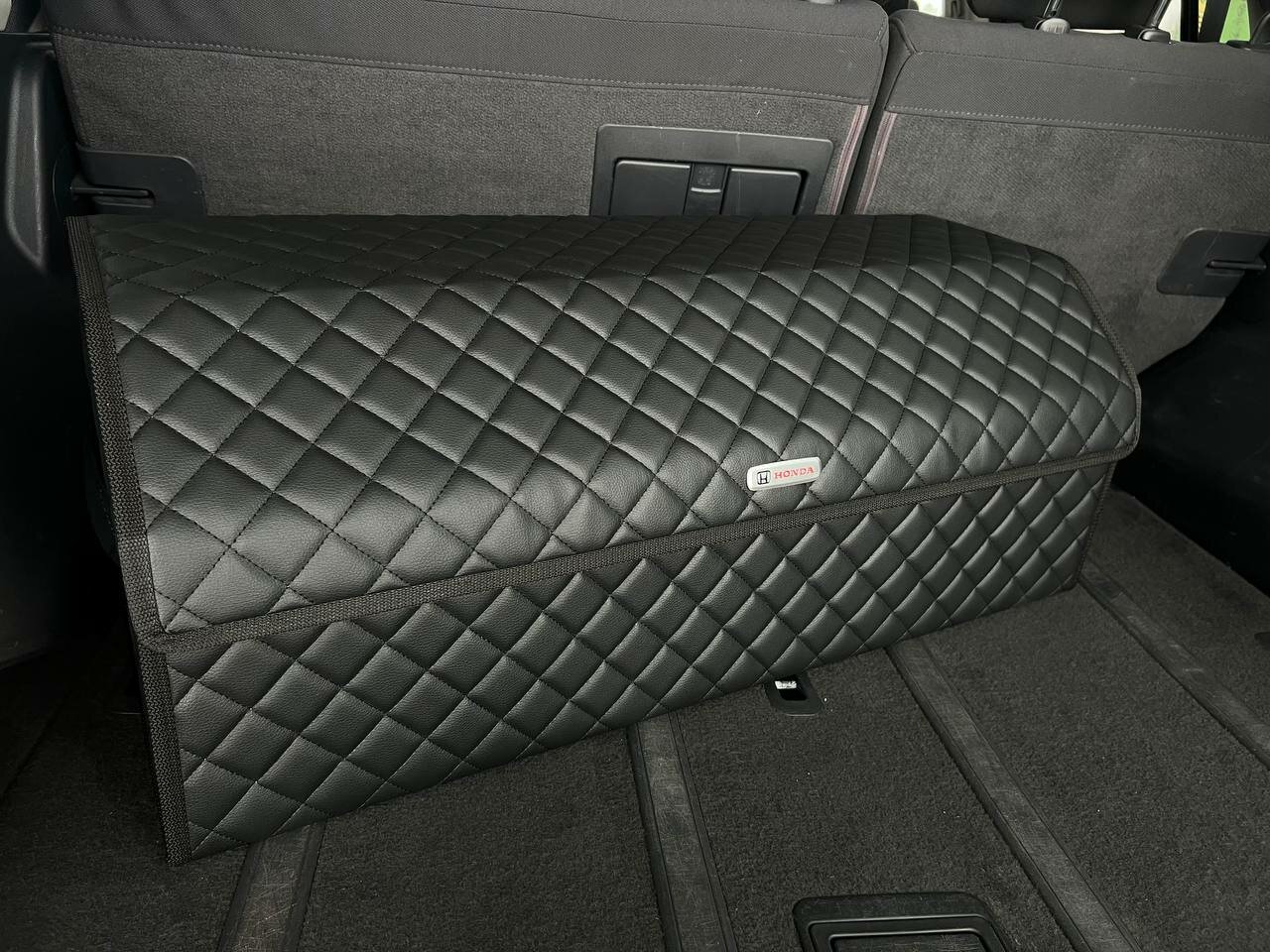 Органайзер для багажника HONDA / хонда / Кофр 80х30х30, сумка, саквояж, ящик, черный с черной отстрочкой